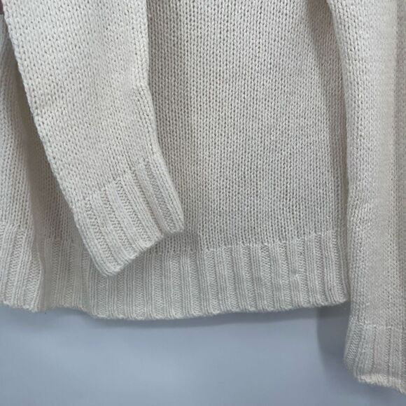 Anthropologie Ivory Blended Long Sleeve Cowl-Neck Pullover Sweater Size Medium - Picture 2 of 7